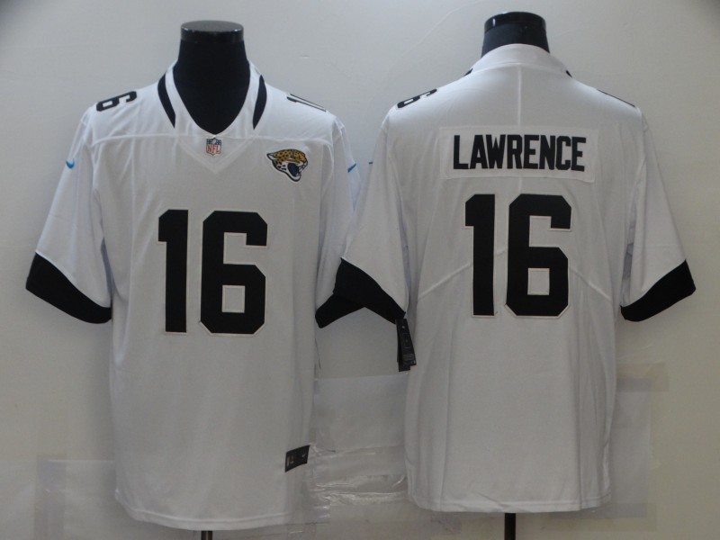 Men's Jacksonville Jaguars Trevor Lawrence #16 White Jersey